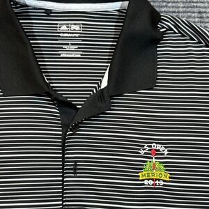 Adidas Golf US Open Merion 2013 Polo Shirt L Black White Climalite Striped Lexus